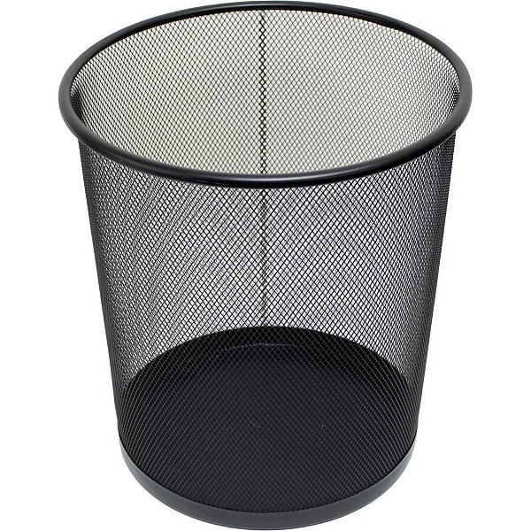 Lixeira para escritorio aramado 12l preto - yins (unidade)