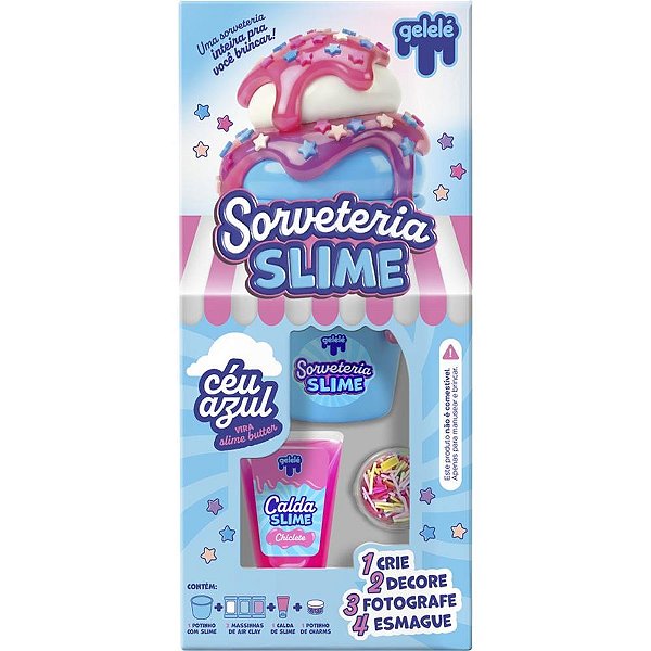 Slime gelele sorveteria ceu azul - doce brinquedo (kit)