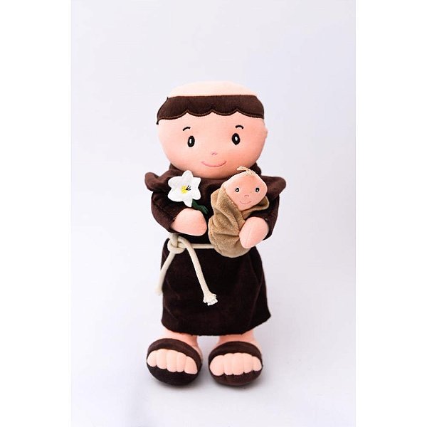 Boneca de pelucia religioso santo antonio 32cm - zip (unidade)