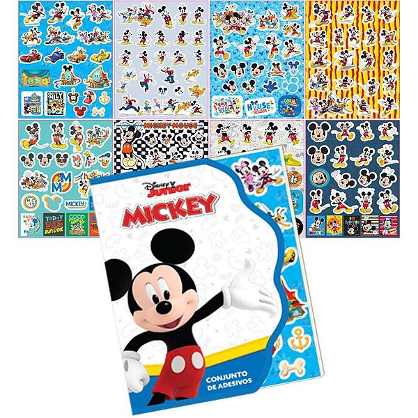 Adesivos decorados mickey 8fls. mod. 950 (sortido) - v.m.p. (cartela)