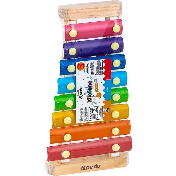Instrumento musical dipedu xilofone colorido - brw (unidade)