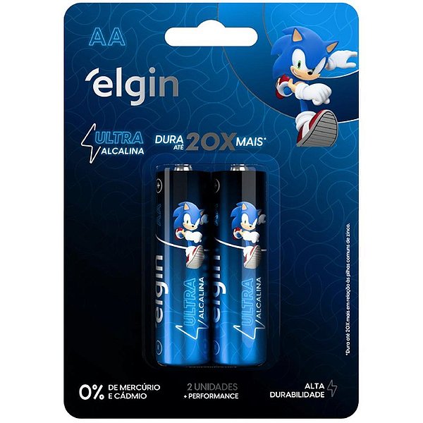 Pilha alcalina pequena aa 10blisterx2un ultra - elgin (caixa)