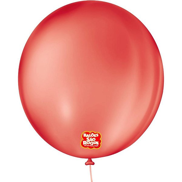 Balao 9 liso redondo vermelho quente - sao roque (pct.c/50)