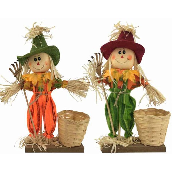 Festa junina espantalho c/cesta med. (sortido) - art lille (pct.c/04)