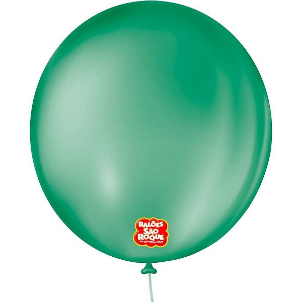Balao 9 liso redondo verde folha - sao roque (pct.c/50)
