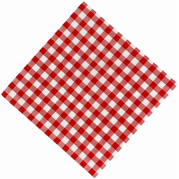 Festa junina guardanapo xadrez vm 16,5x16,5 - art lille (pct.c/20)