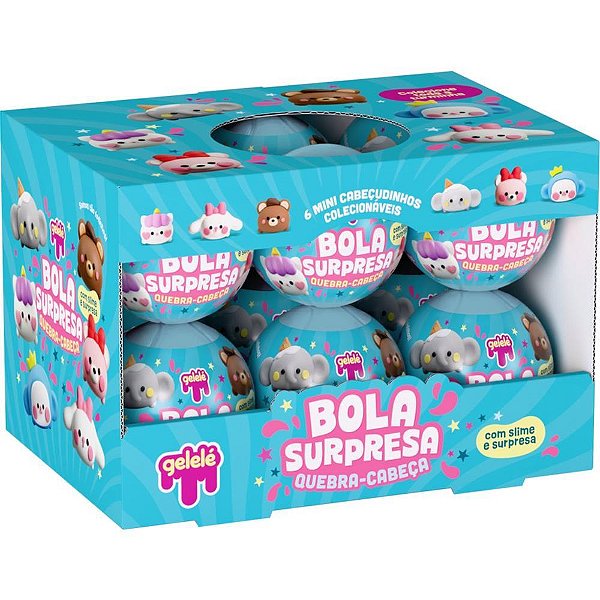 Slime bola surpresa cabecudinhos (sortido) - doce brinquedo (dp.c/12)