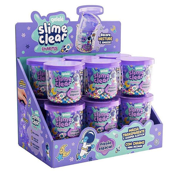 Slime clear charm missao espacial - doce brinquedo (dp.c/12)