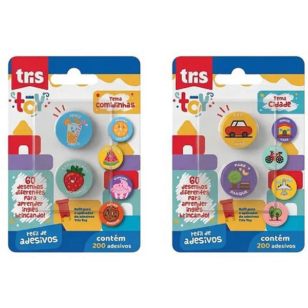 Adesivos decorados tris toy refil de adesiv.c/200 - summit (cartela)