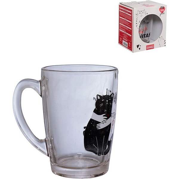 Caneca de vidro meu amigo gato 320ml - western (unidade)
