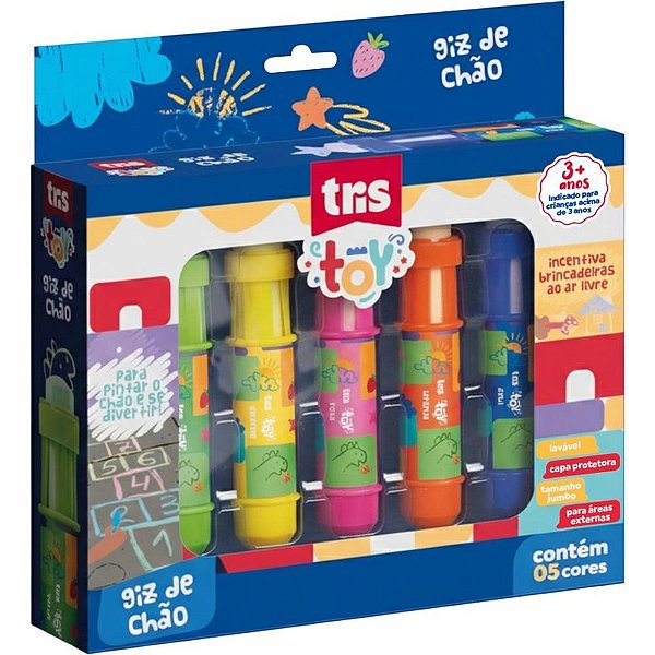 Giz de cera jumbo tris toy giz de chao - summit (cx.c/05)
