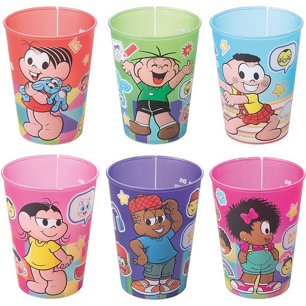 Copo decorado turma da monica 320ml (sortido) - plasutil (unidade)