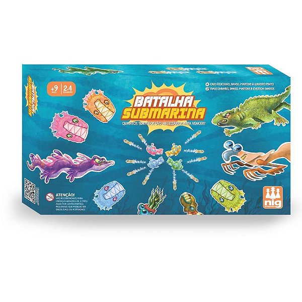 Jogo de tabuleiro batalha submarina - nig brinquedos (unidade)