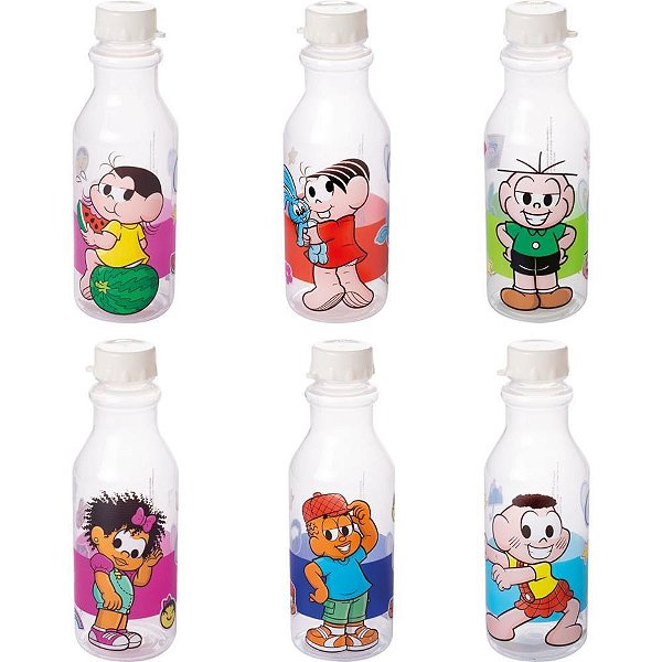 Garrafa plastica turma da monica retro 500ml (s - plasutil (unidade)