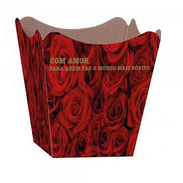 Cachepot paper decorado pote 15 scarlet - xingo embalagens (pct.c/10)