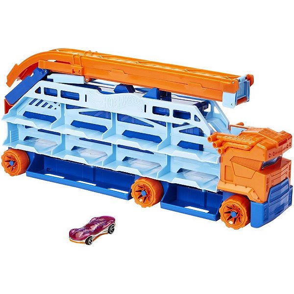 Hot wheels pista city transporte de queda rapida - mattel (unidade)