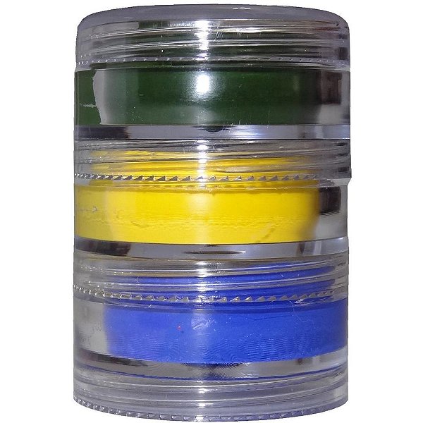 Copa do mundo pintura facial cremosa az/vd/a - colormake (kit.c/03)
