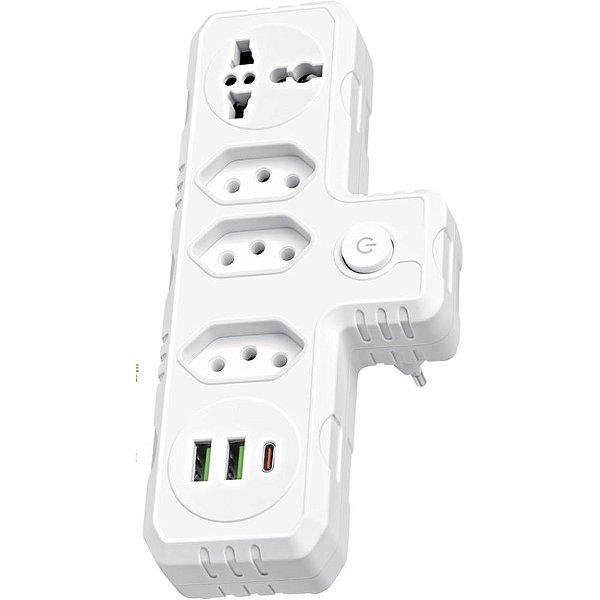 Adaptador para tomada multifuncional 2p+t 10a bivolt - flex (unidade)