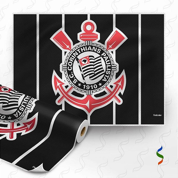 Tnt estampado 1,40m 40g corinthians 24 paineis 1,40mx1 - supper (rl-25mts)