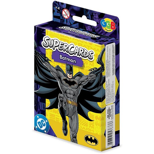 Jogo de cartas batman super cards 108 cartas - ggb plast (unidade)