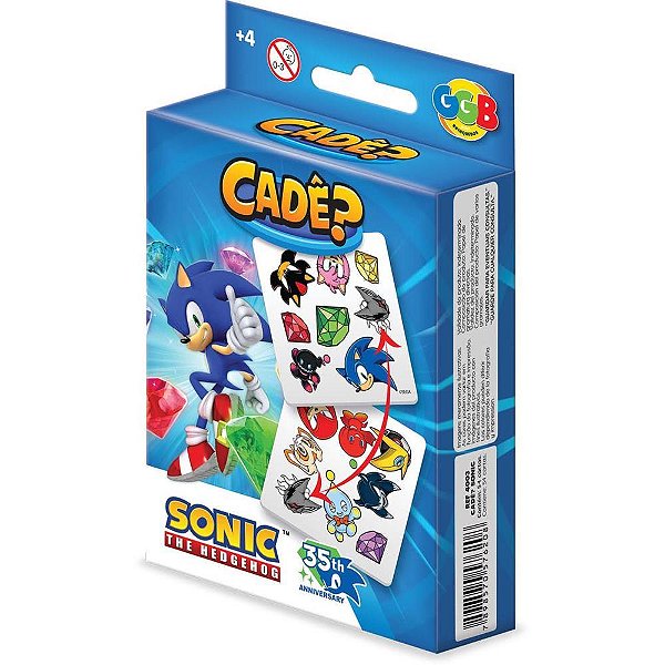 Jogo de cartas sonic cade? 54 cartas - ggb plast (unidade)
