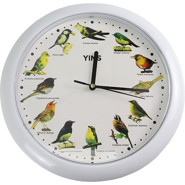 Relogio de parede cantos dos passaros 27cm - tt brasil (unidade)
