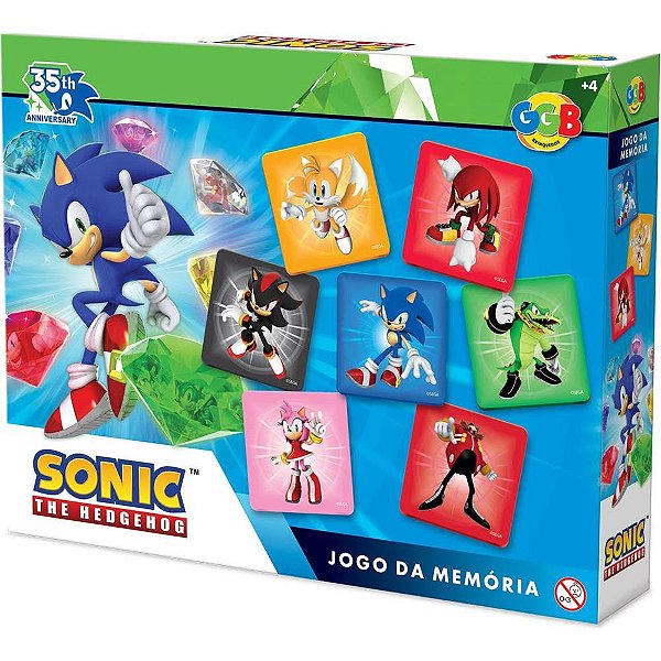 Jogo da memoria sonic 48 pecas - ggb plast (unidade)