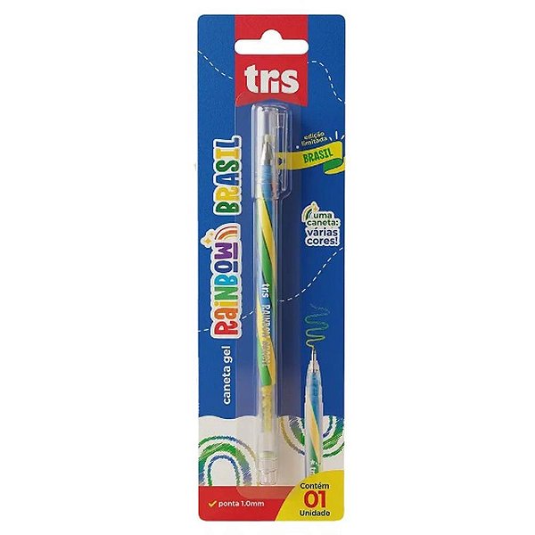 Copa do mundo caneta gel tris rainbow brasil - summit (unidade)