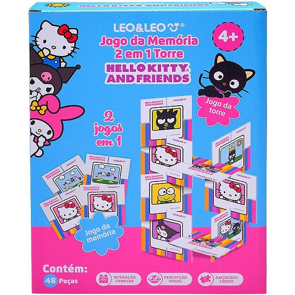 Jogo da memoria hello kitty 2x1 torre 40 pecas - leonora (unidade)
