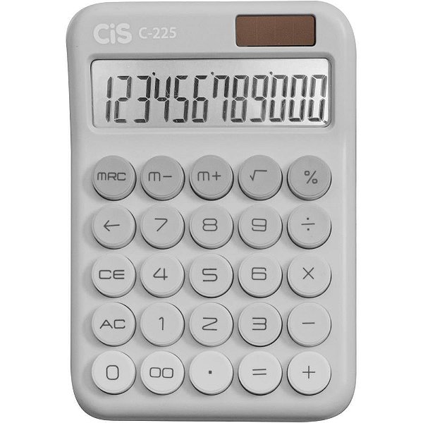 Calculadora de mesa 12 dig. mod c-225 cinza - sertic (unidade)