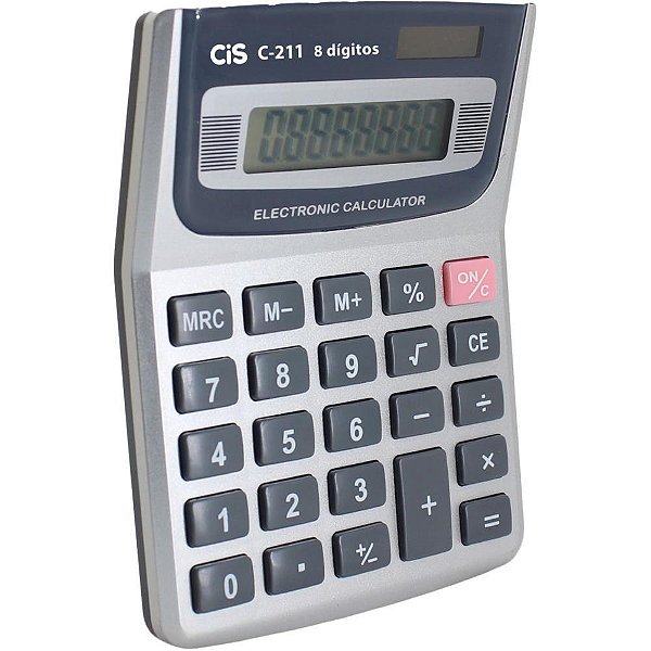 Calculadora de mesa 8 dig. mod c-211 cinza - sertic (unidade)