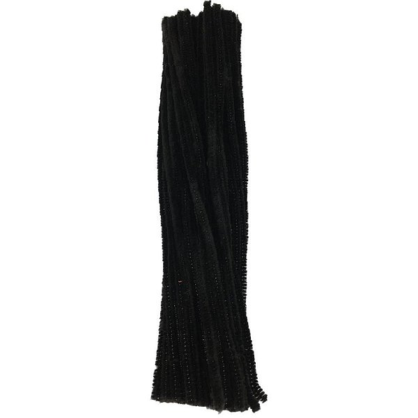 Acessorio para cabelo haste de chenille preto - art lille (pct.c/100)