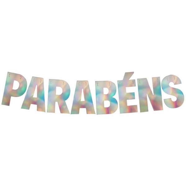Faixa decorativa parabens furta cor c/cordao - art lille (unidade)