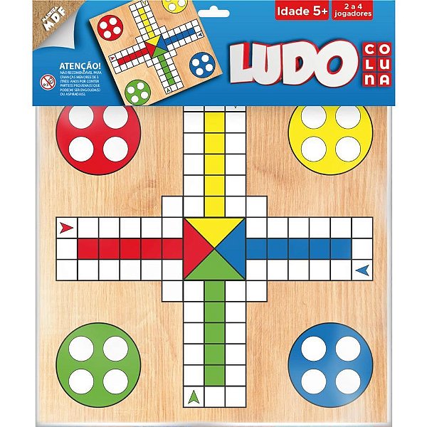Jogo de tabuleiro ludo de madeira na solapa - coluna (unidade)