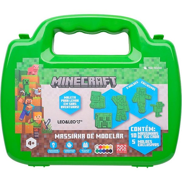 Massa para modelar criativa minecraft maleta - leonora (unidade)