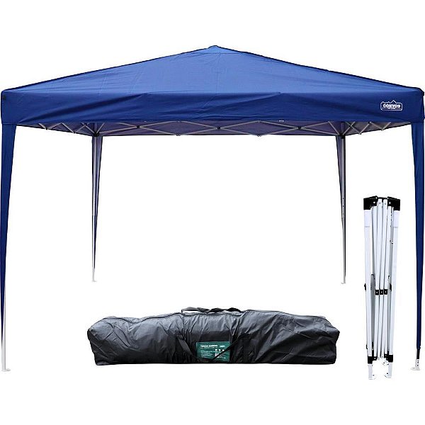 Tenda gazebo 3x3m azul articulada 2,50m - tt brasil (unidade)