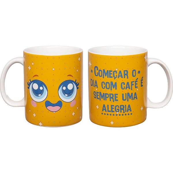 Caneca decorada humor felicidade 330ml - western (unidade)