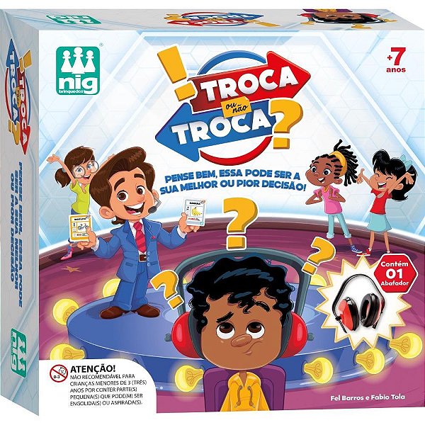 Jogo de cartas troca ou nao troca - nig brinquedos (unidade)