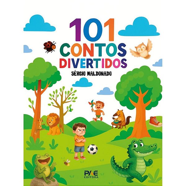 Livro infantil ilustrado 101 contos divertidos c.d 124p - pae editora (unidade)
