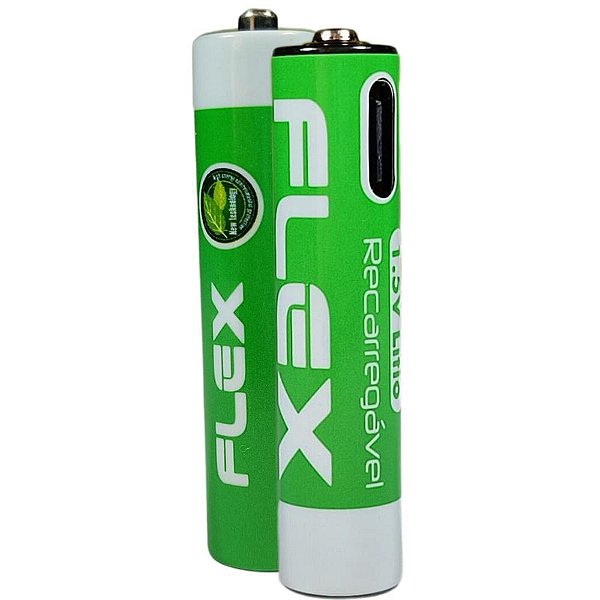 Pilha recarregavel palito aaa 1200mah 1.5v - flex (bl.c/04)