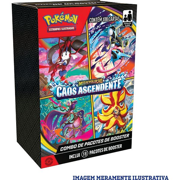Jogo de cartas pokemon me04 caos ascendente - copag (dp.c/18)