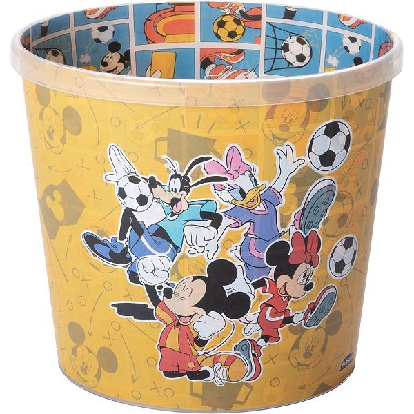 Balde para pipoca disney futebol 2,1l - plasutil (unidade)