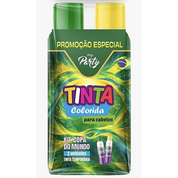 Copa do mundo pinta cabelo am/vd 150ml - aeroflex (kit)