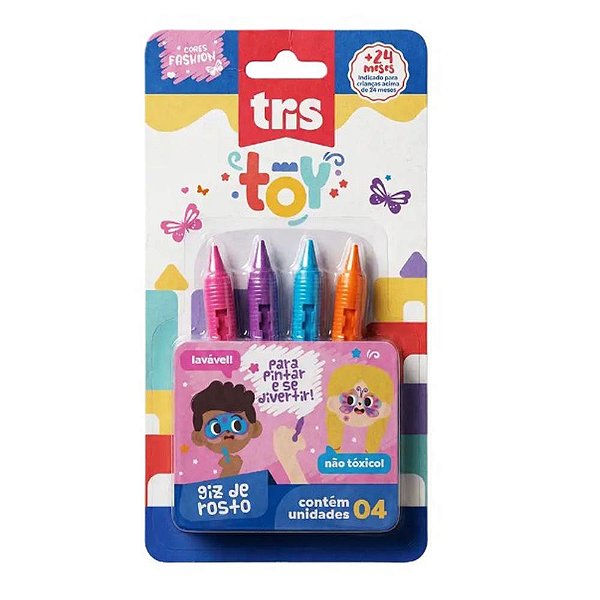 Giz de cera jumbo tris toy facial fashion - summit (blister)