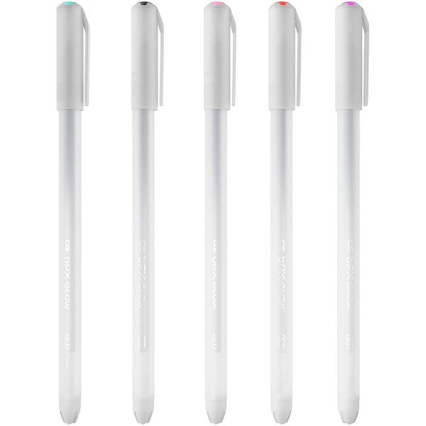 Caneta esferografica cis bpx glow 0.7mm 5cores sort - sertic (estojo)
