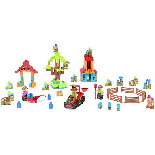 Brinquedo para montar fazendinha click 370pcs - dismat (unidade)