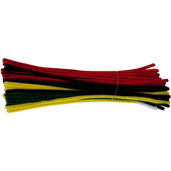 Acessorio para cabelo haste chenille 30cm aveludado - kit (pct.c/100)