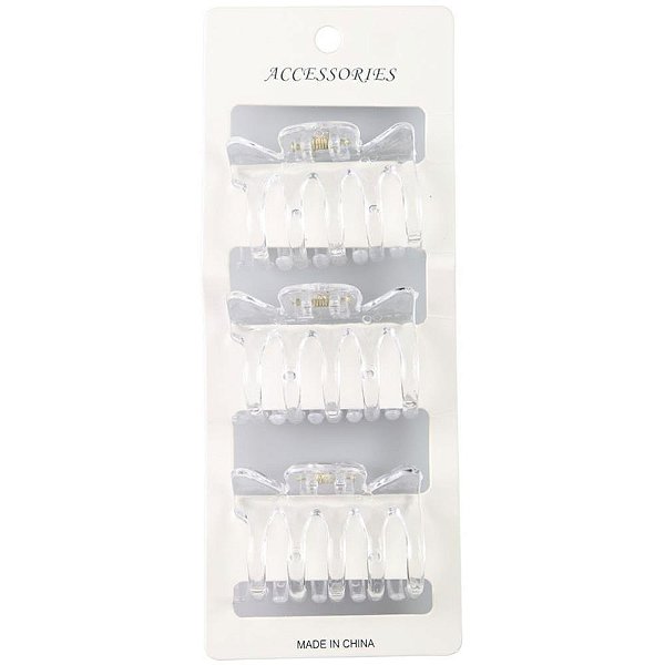 Acessorio para cabelo piranha laco 7cm (sortido) - kit (ct.c/03)
