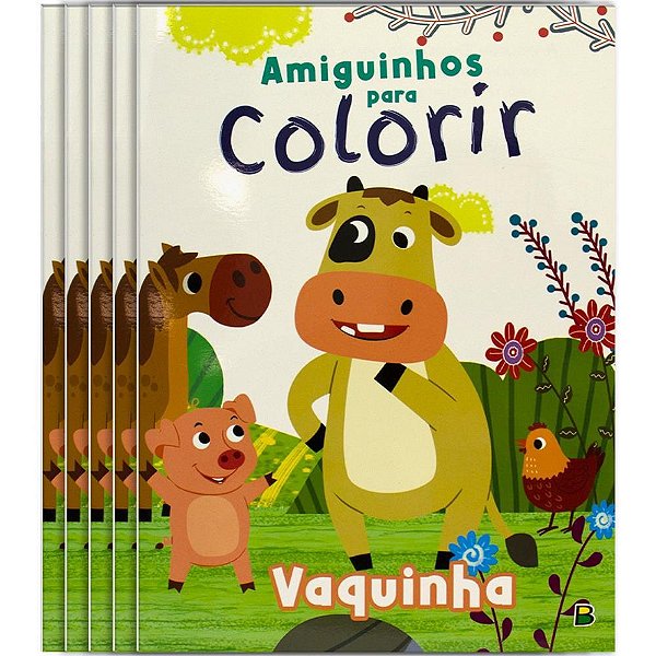 Livro infantil colorir amiguinhos p/color.vaquinha 10 - todolivro (pct.c/05)