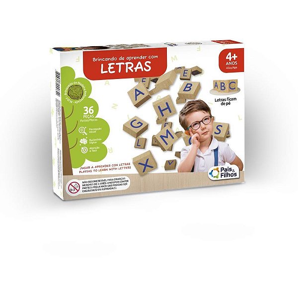 Jogo educativo brinc.de aprender letras madei - pais e filhos (unidade)